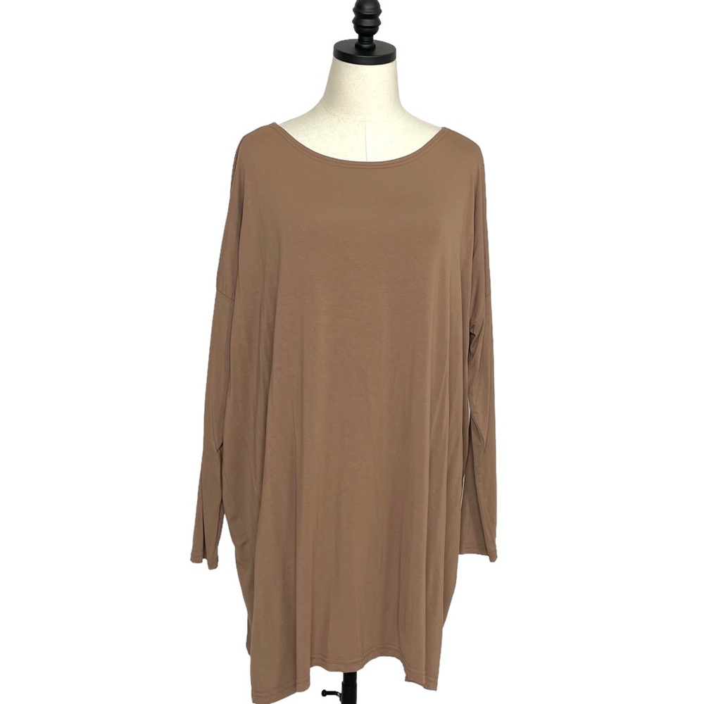 PIKO Envi Free Fashion Tunic Carmel Brown Size Small